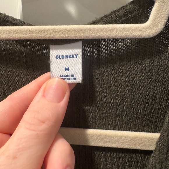 Old Navy Dark Green Wrap Style Long Sleeve Dress - Picture 6 of 7